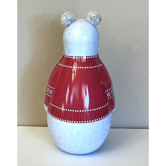 The Silver Crane Christmas Polar Bear Shaped Tin Canister Collectable Gift Packa - Picture 3 of 13